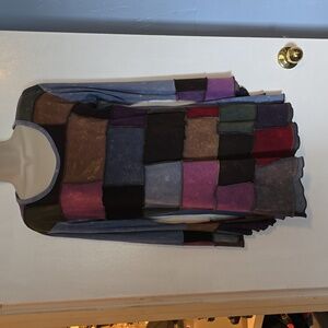 Kathmandu Vintage Patchwork Acid Washed Boho Long Sleeve Top Size S NWOT